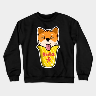 Fast Food Cup Shiba Inu Crewneck Sweatshirt